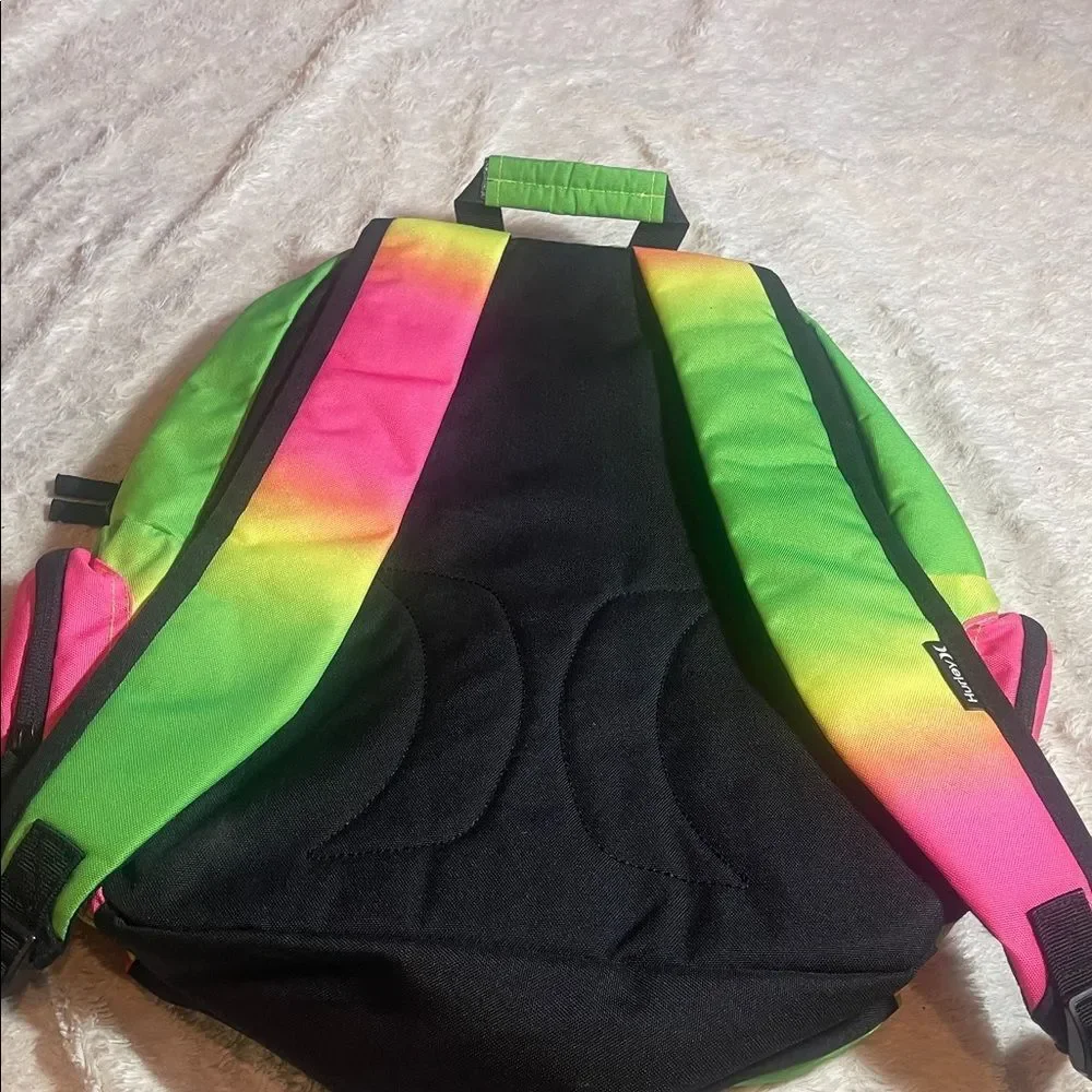 Hurley Green and Pink Backpack